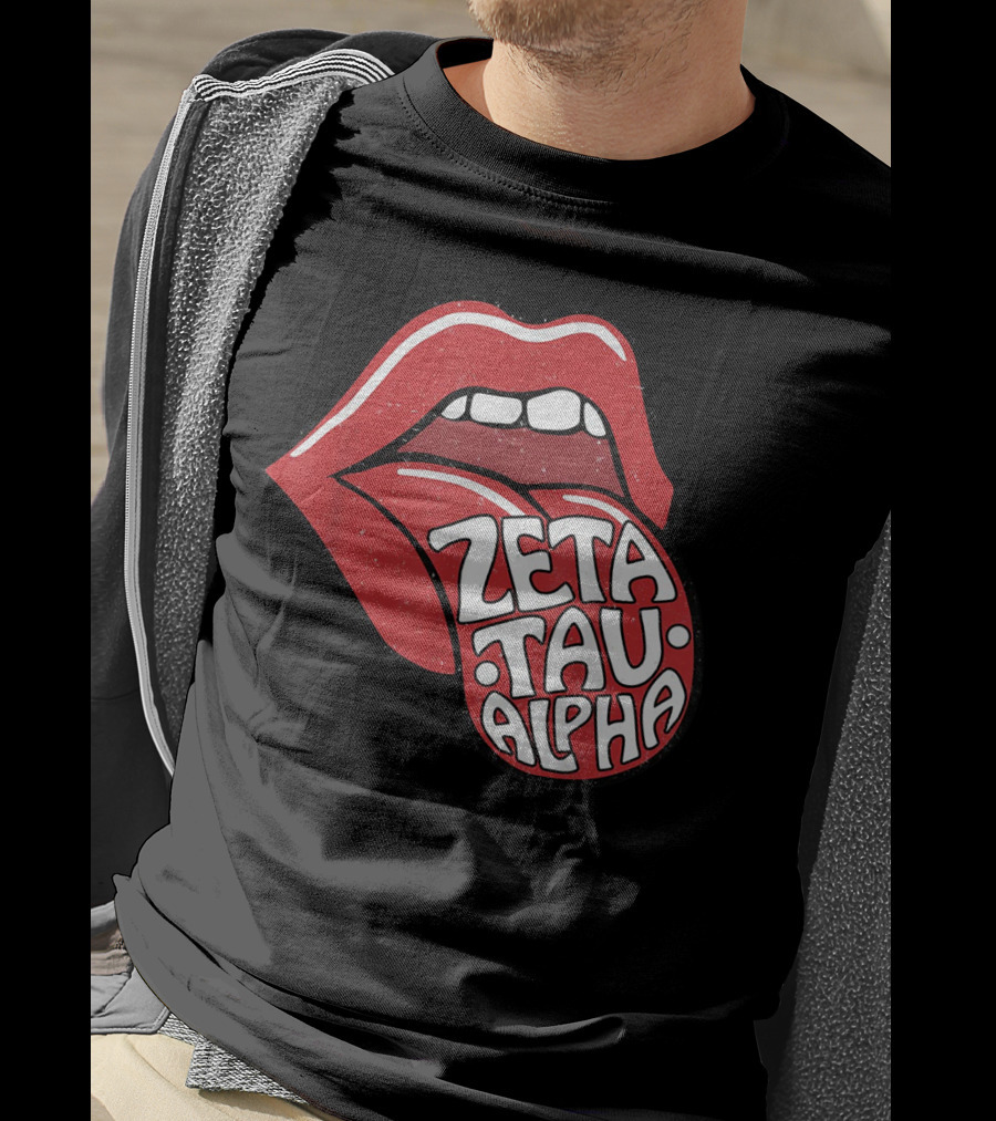 Zeta Tau Alpha Tongue Logo Pop T-Shirt