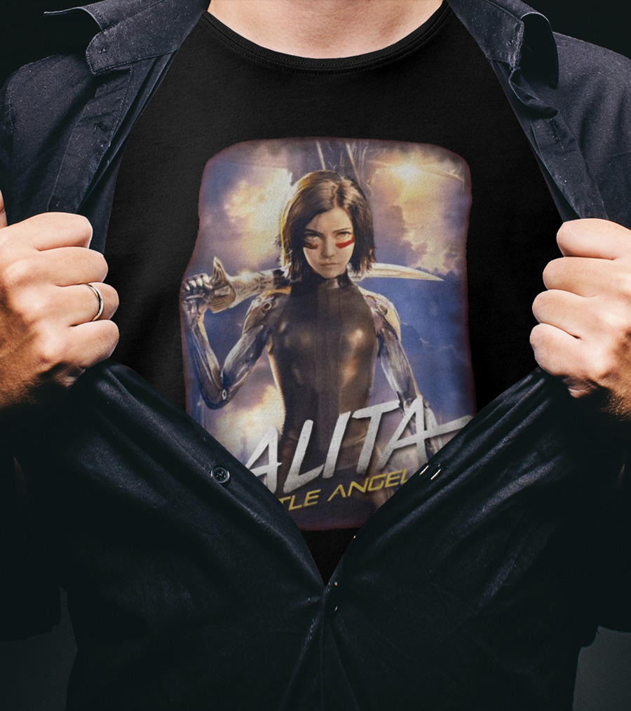 Alita Battle Angel Cyborg Warrior With Sword T-Shirt