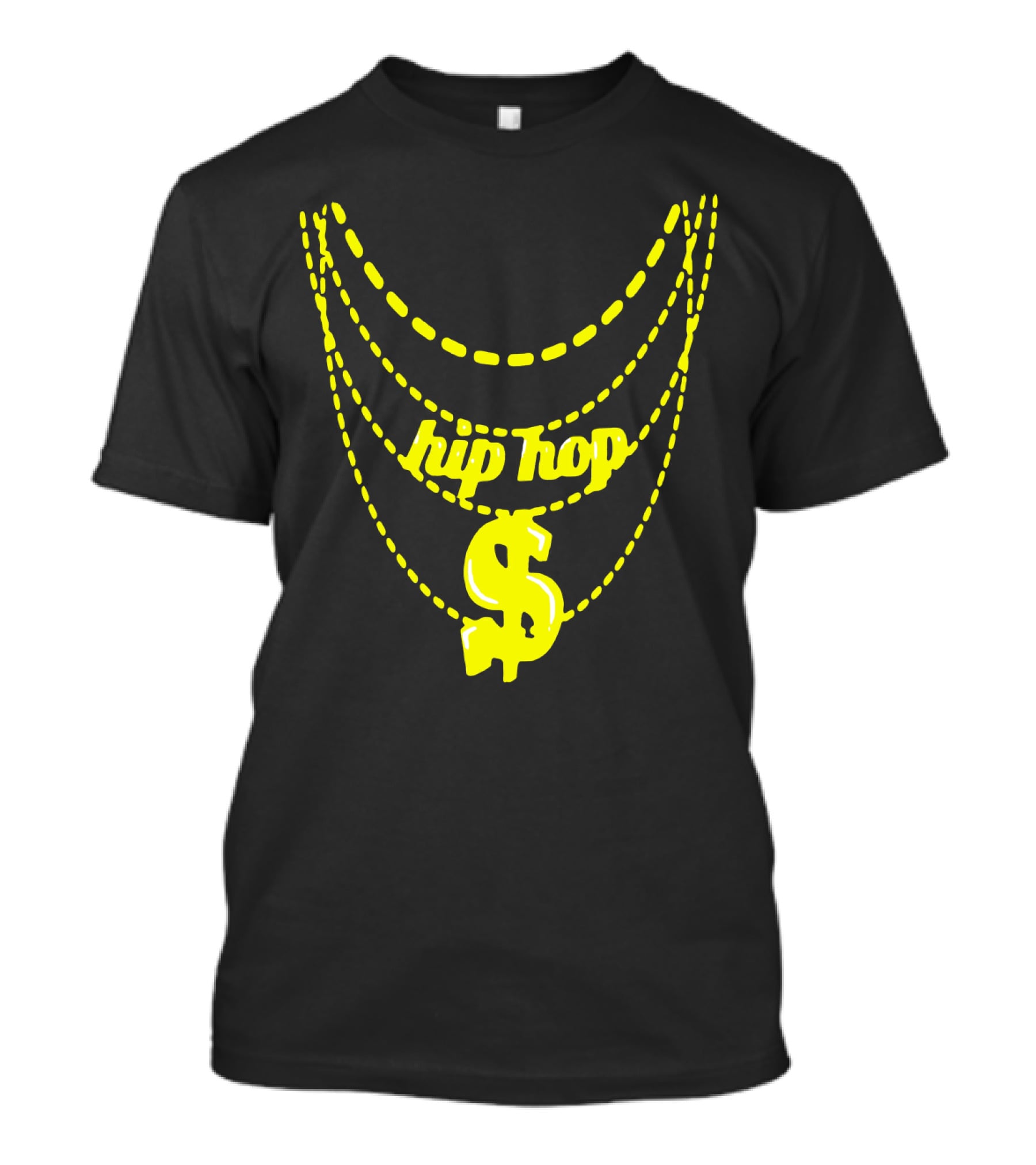 Hip Hop Chain Dollar Sign Halloween Costume T-Shirt