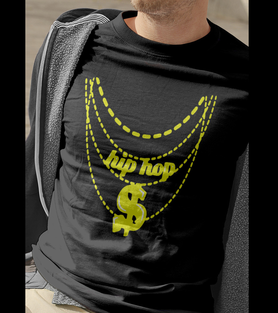 Hip Hop Chain Dollar Sign Halloween Costume T-Shirt