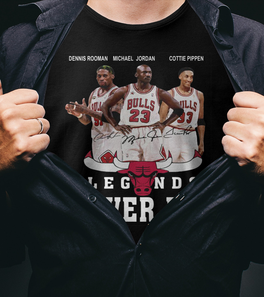 Dennis Rooman Michael Jordan Cottie Pippen Legends Never Die Bulls T-Shirt