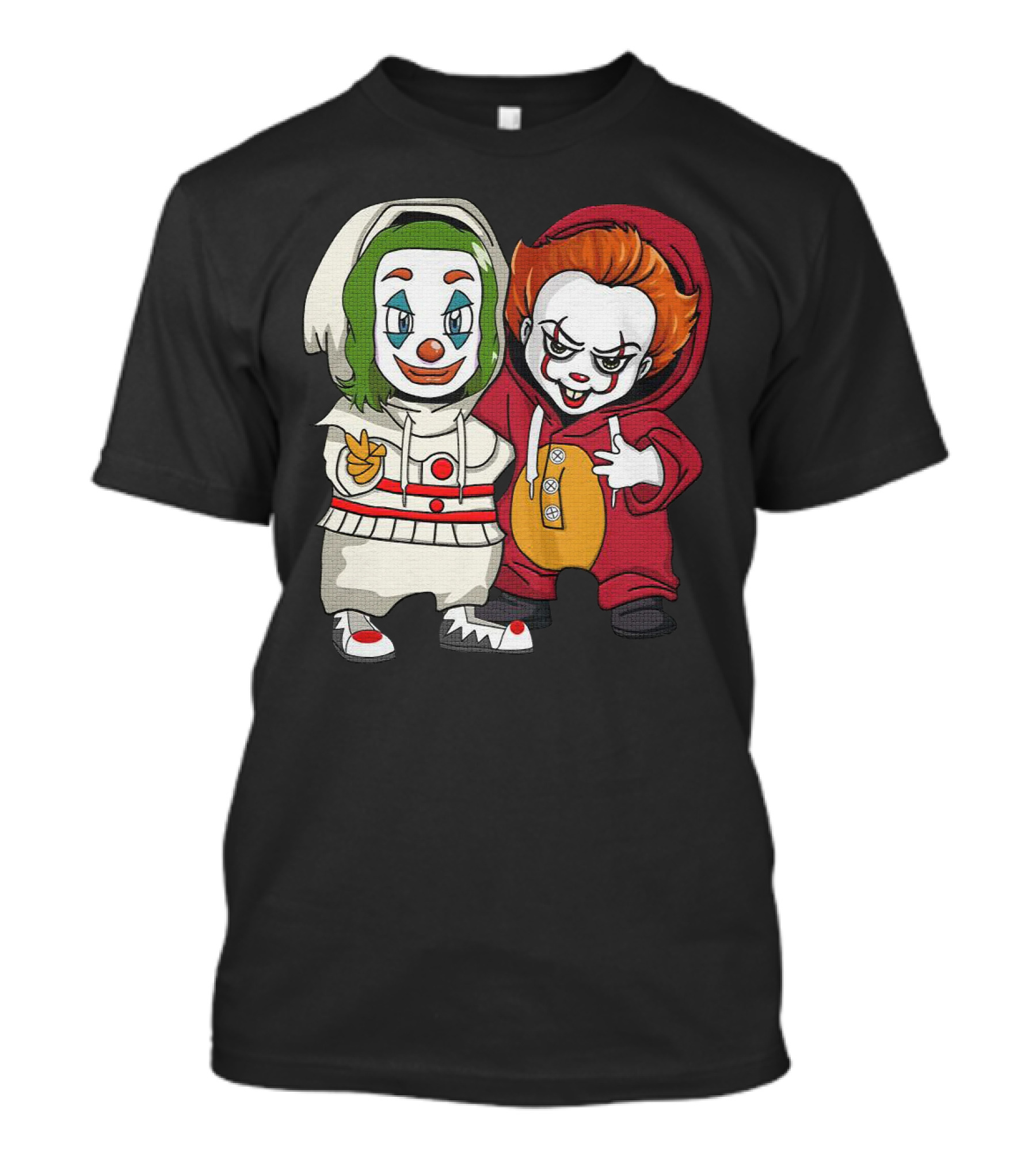 Joker And Pennywise Friendship Duo In Cartoon T-Shirt