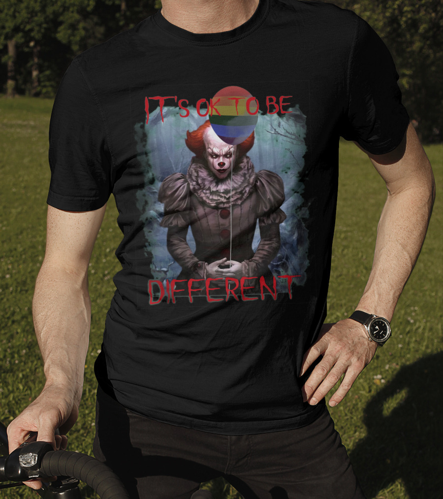 Pennywise It It's Ok To Be Different Lgbt Balloon T-Shirt