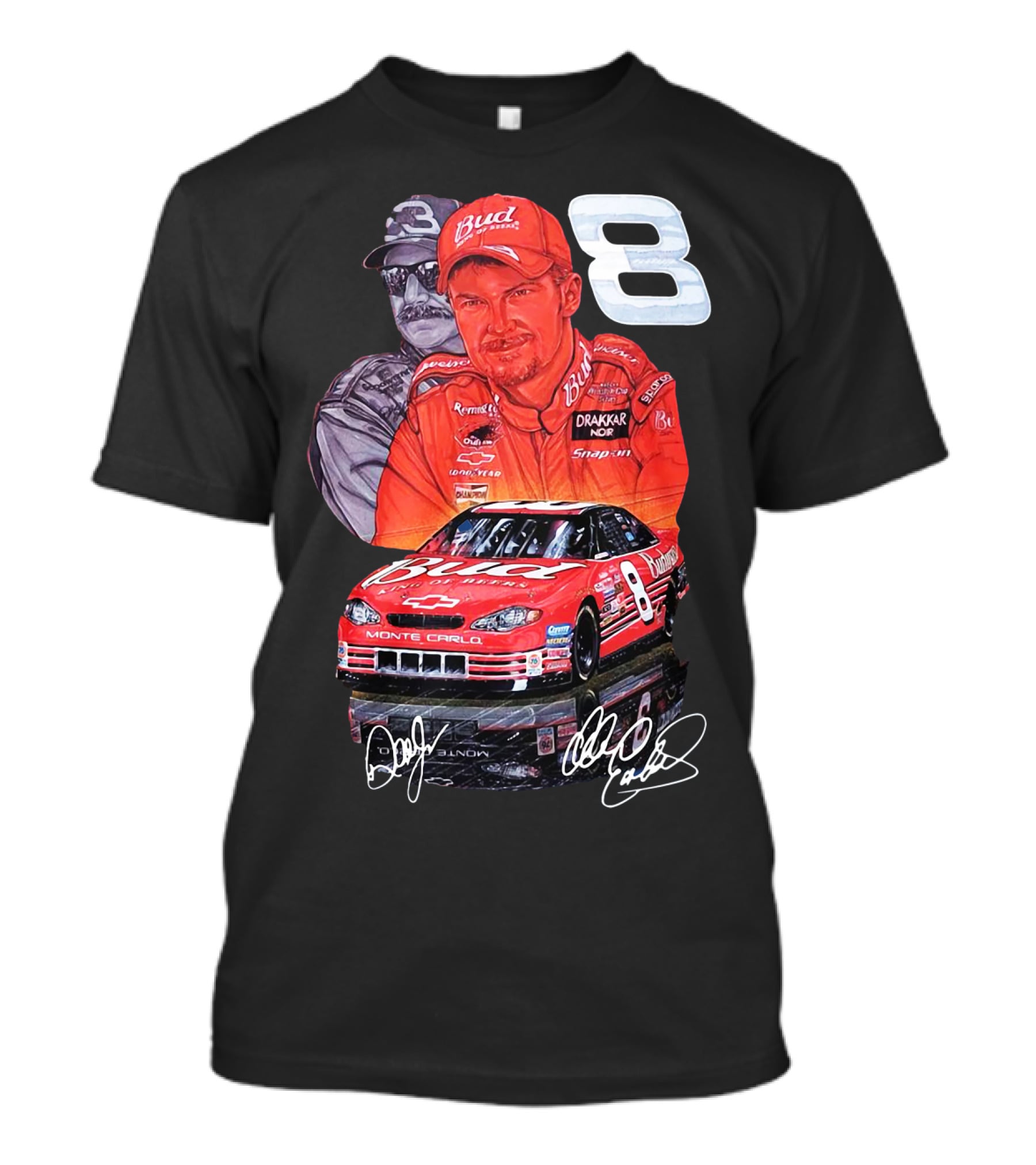 Dale Earnhardt Jr 8 Bud Monte Carlo Sam Bass Art T-Shirt