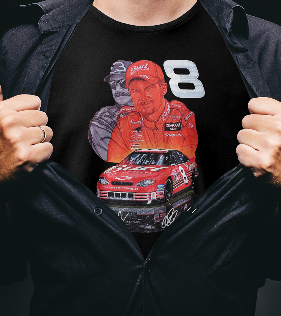 Dale Earnhardt Jr 8 Bud Monte Carlo Sam Bass Art T-Shirt