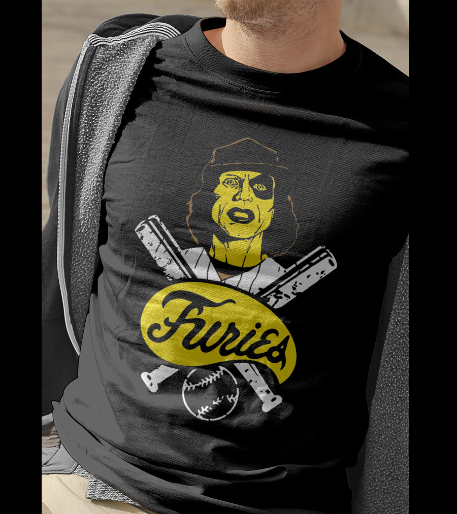 The Warriors Furies Crossed Bats And Masked Baseball Player T-Shirt