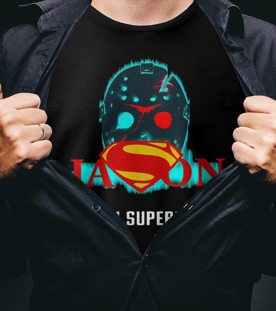 Jason Mask With Superman Logo As My Superhero T-Shirt