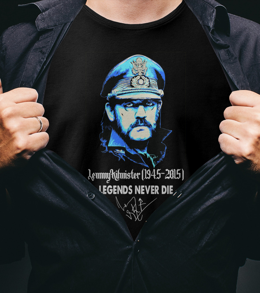 Lemmy Kilmister 1945-2015 Legends Never Die T-Shirt