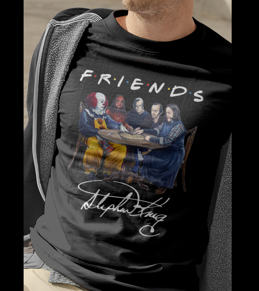 Stephen King Horror Characters Friends Sitting At Table Playing Ouija T-Shirt