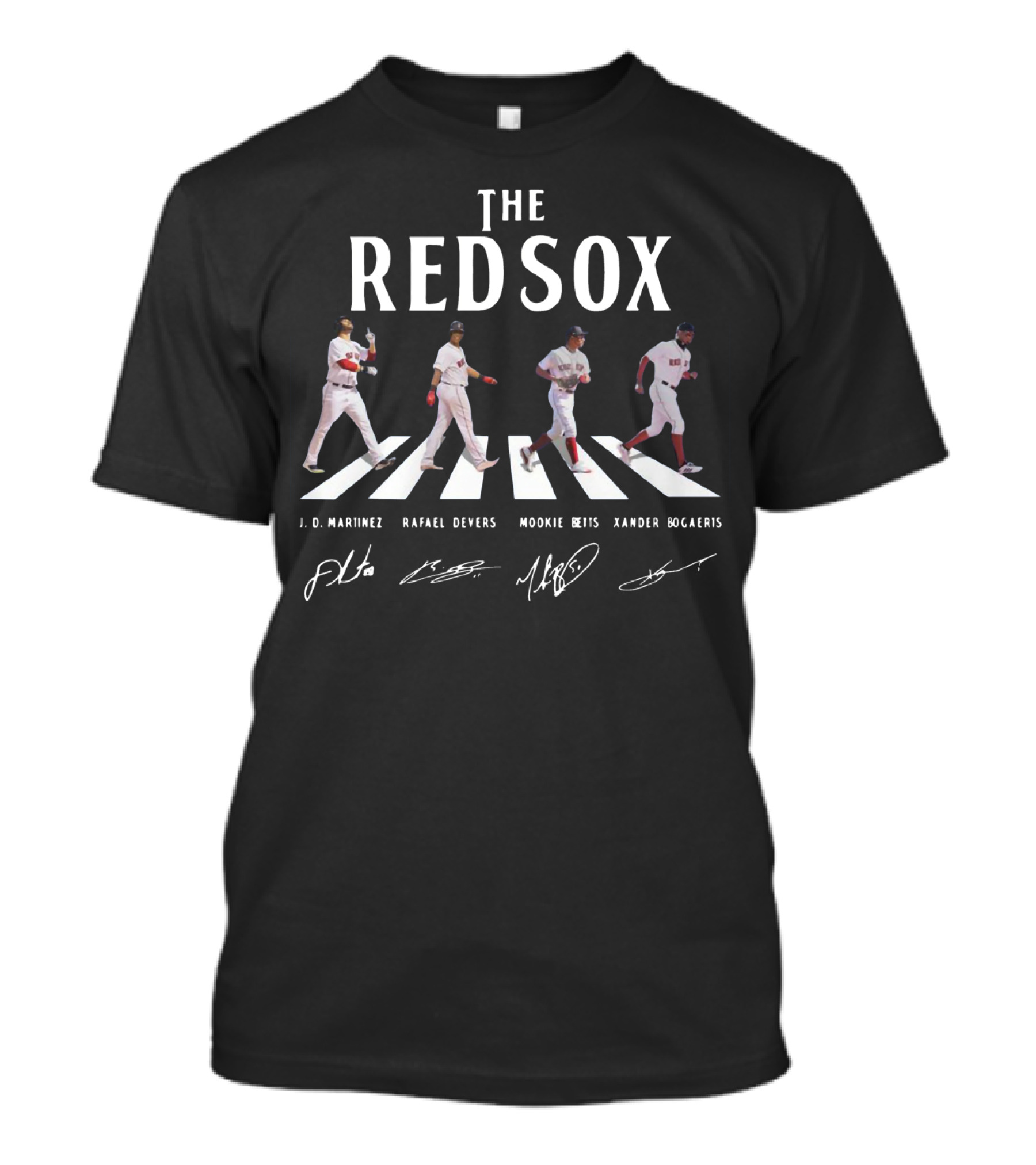 The Boston Red Sox Abbey Road J.D. Martinez Rafael Devers Mookie Betts Xander Bogaerts T-Shirt