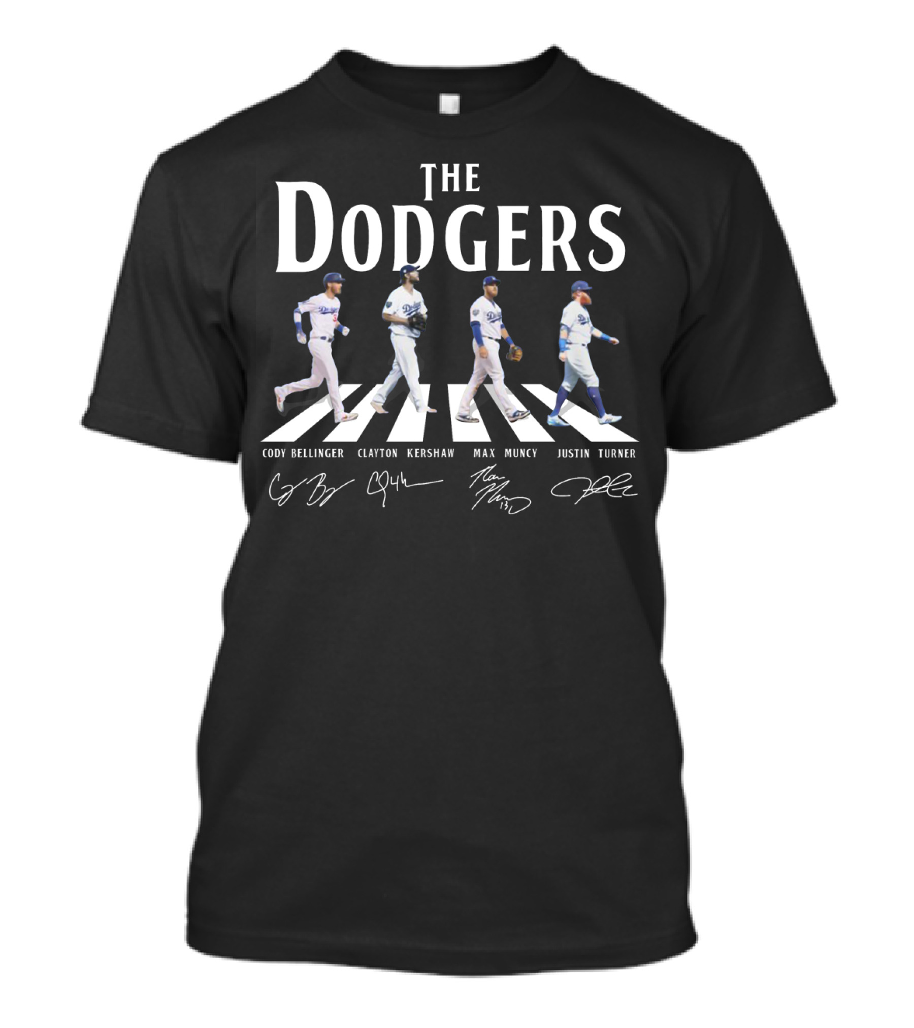 The Dodgers Cody Bellinger Clayton Kershaw Max Muncy Justin Turner Abbey Road Baseball Players T-Shirt