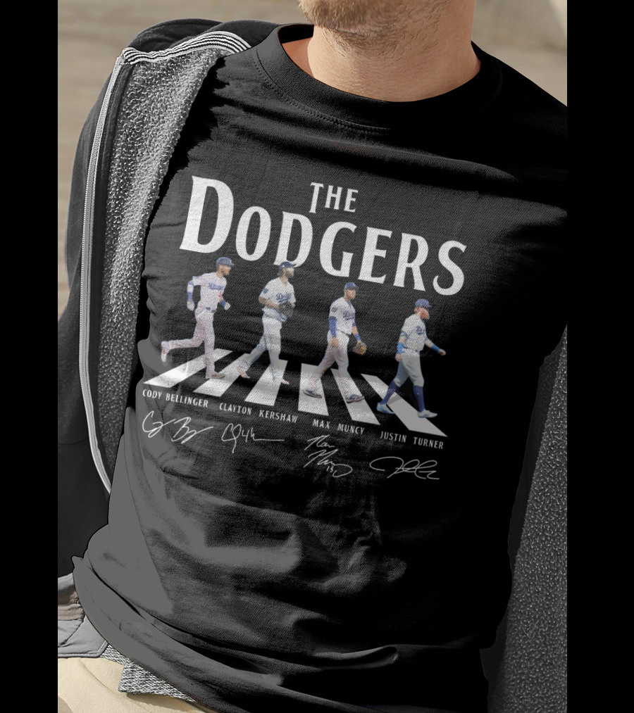 The Dodgers Cody Bellinger Clayton Kershaw Max Muncy Justin Turner Abbey Road Baseball Players T-Shirt