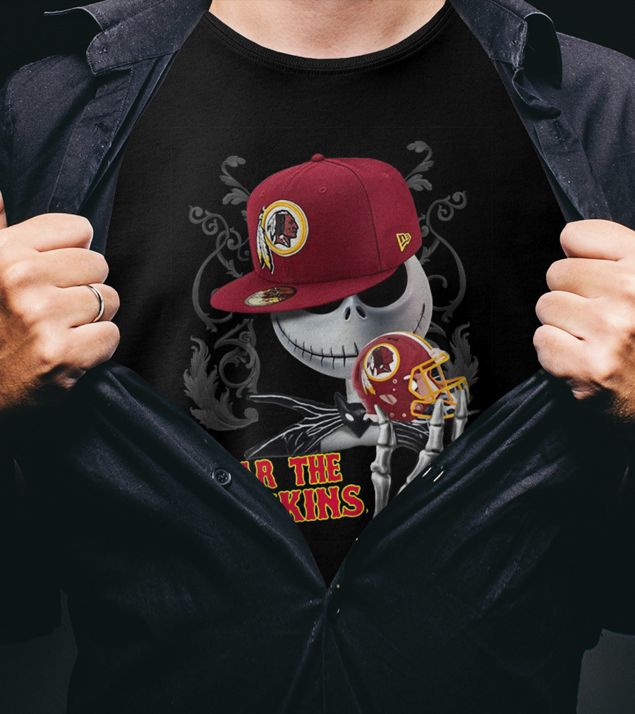 Jack Skellington Redskins Logo Fear The Redskins T-Shirt