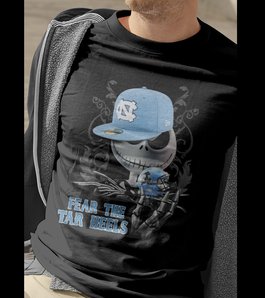 Jack Skellington NC Cap Fear The Tar Heels Football Helmet T-Shirt