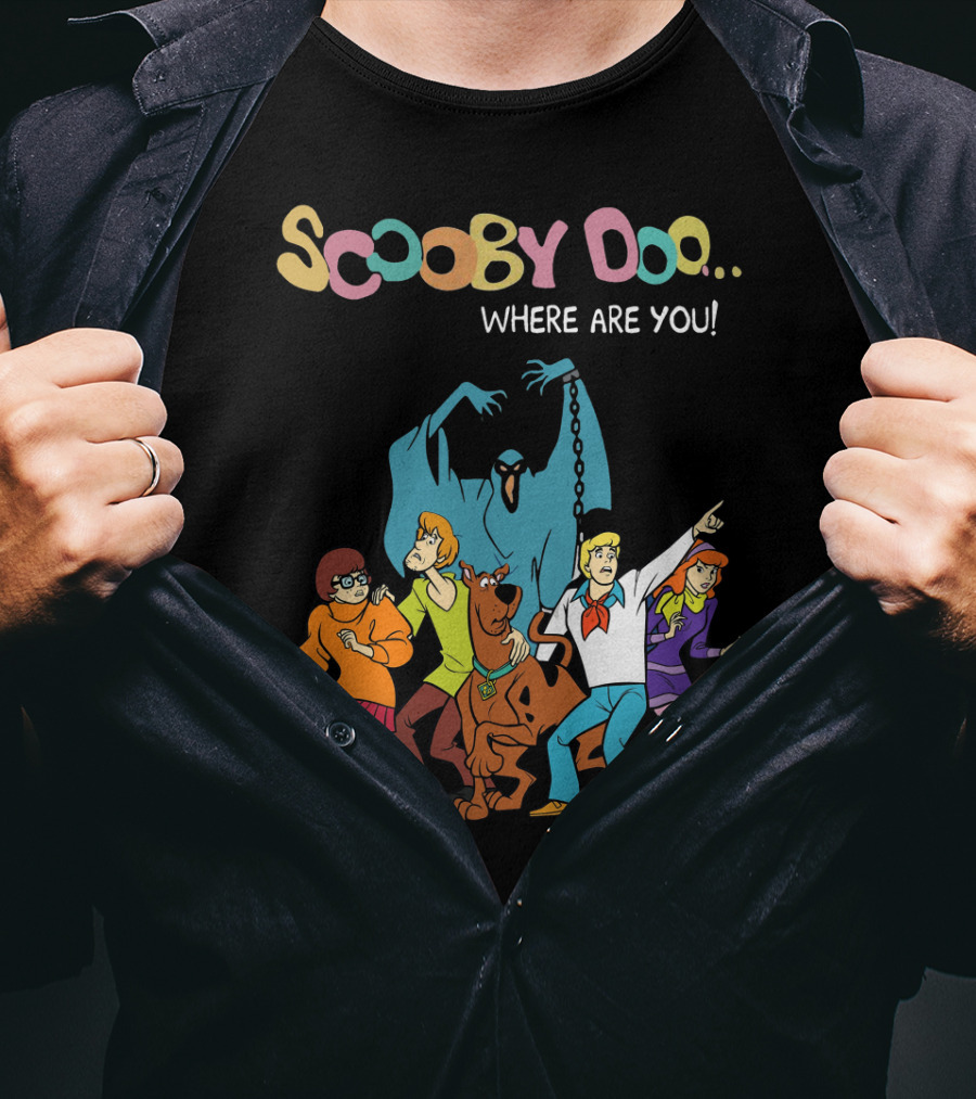 Scooby Doo Where Are You Group And Phantom Scene T-Shirt