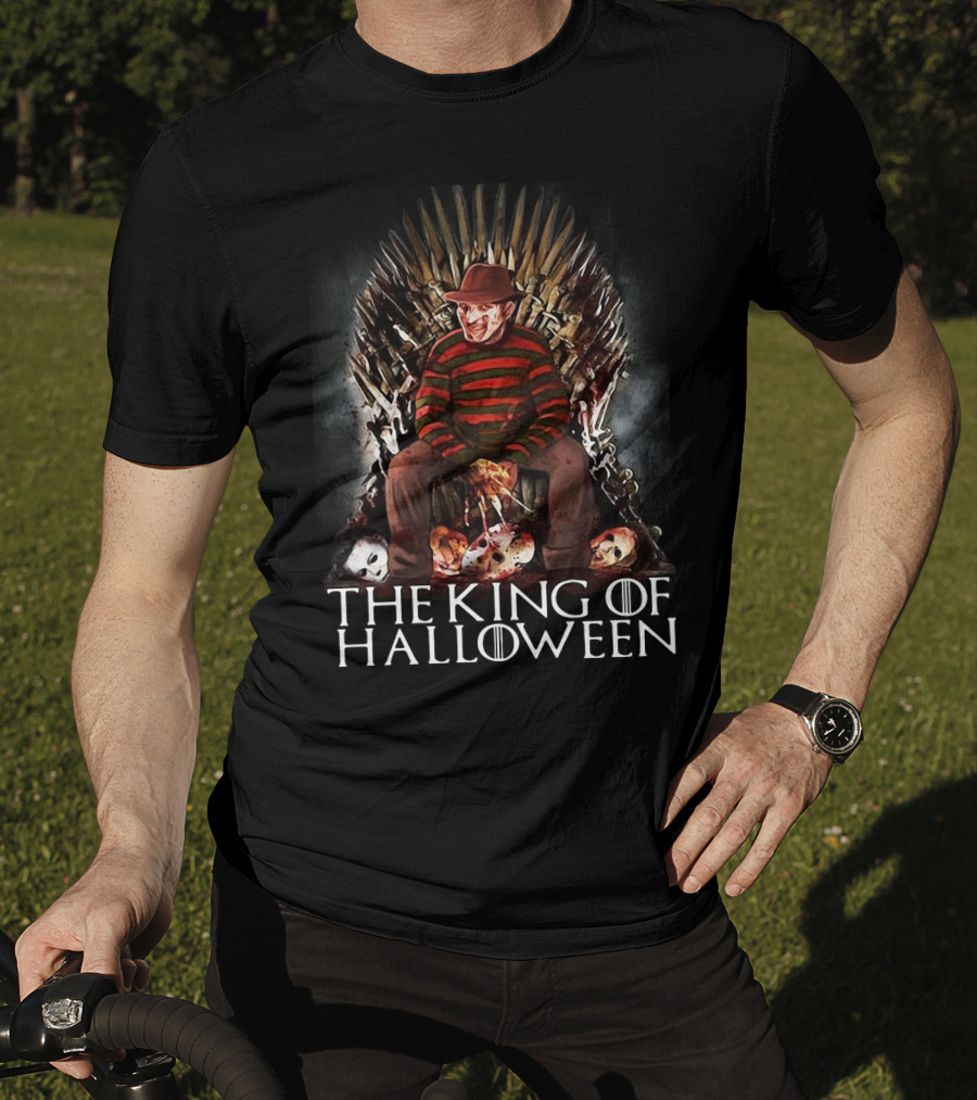 Freddy Krueger The King Of Halloween Game Of Thrones Throne T-Shirt