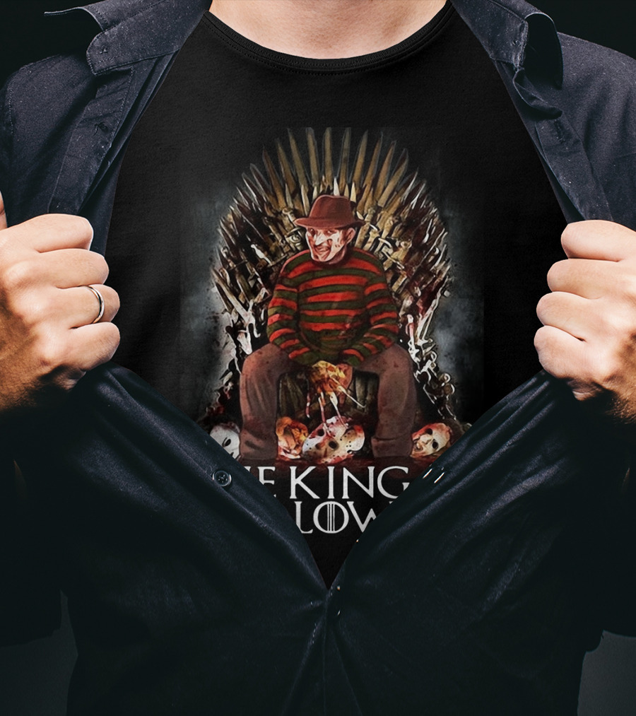 Freddy Krueger The King Of Halloween Game Of Thrones Throne T-Shirt