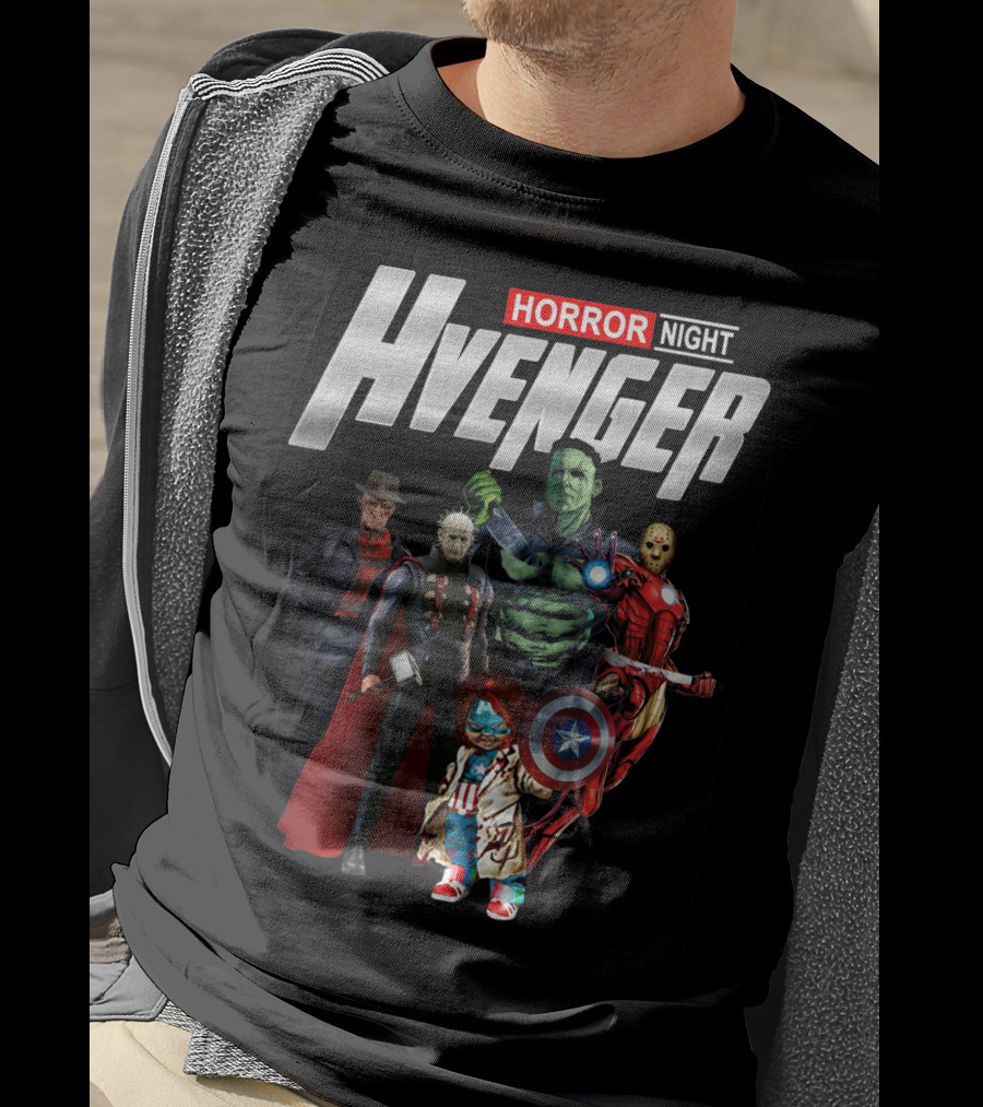 Horror Night Hvenger Avenger Crossover Villains Assemble T-Shirt