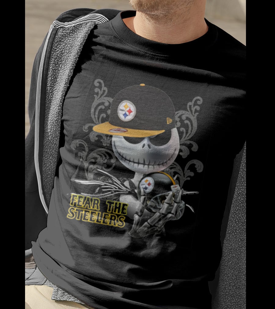 Jack Skellington Steelers Hat And Helmet Fear The Steelers T-Shirt