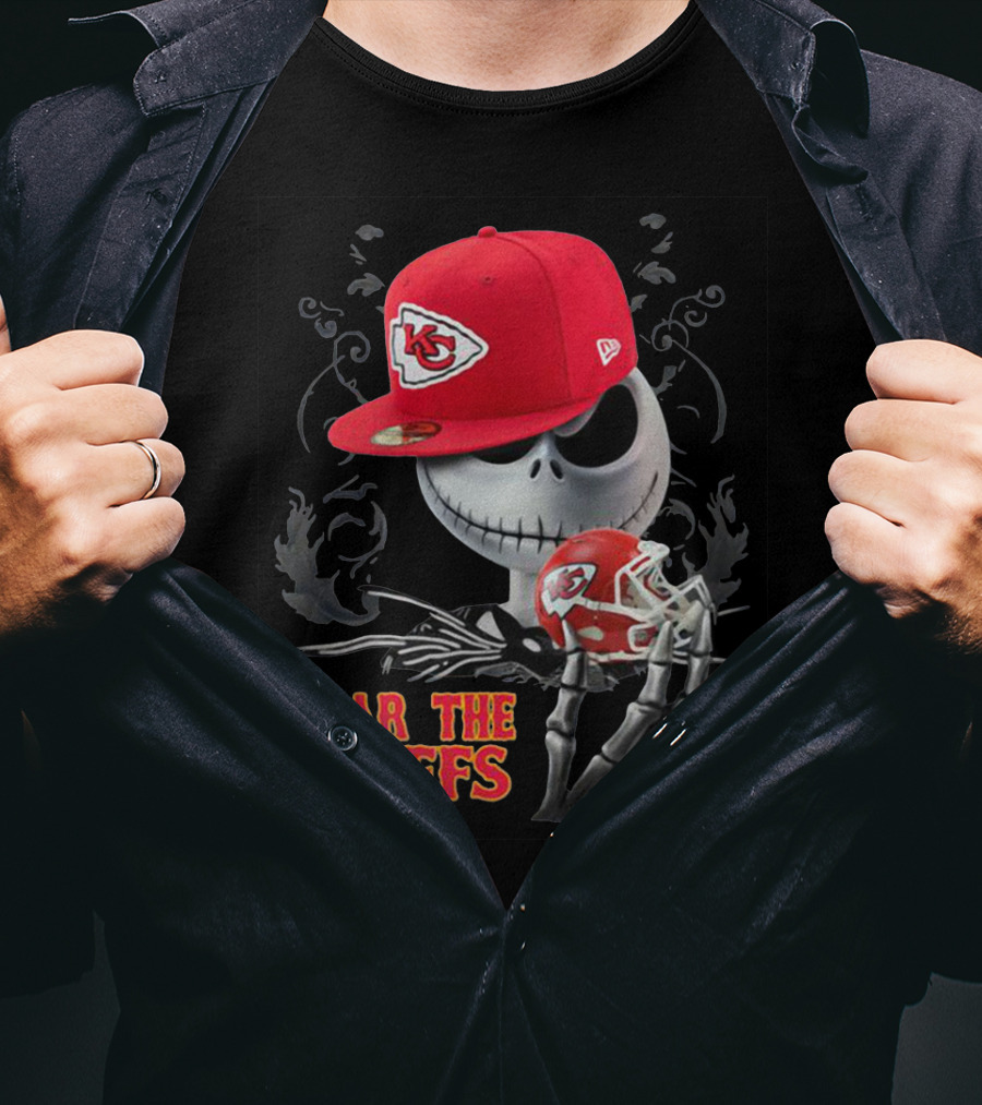 Jack Skellington Fear The Chiefs Kansas City Football T-Shirt