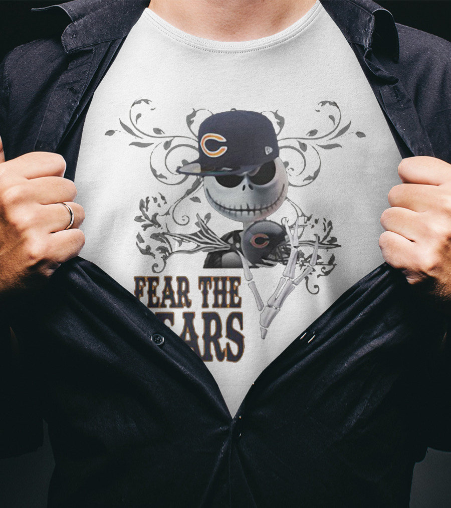 JACK SKELLINGTON Chicago Bears Fear The Bears T-Shirt