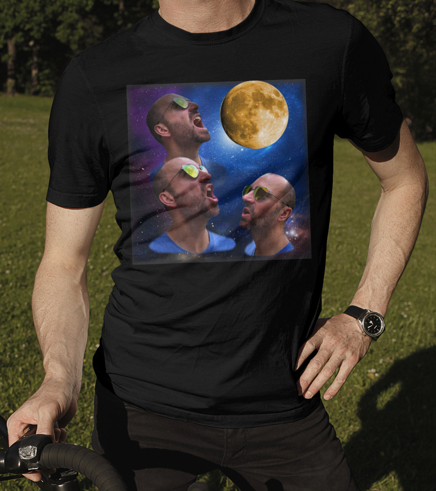 Zach Call Moon Space Night Sunglasses Trio T-Shirt