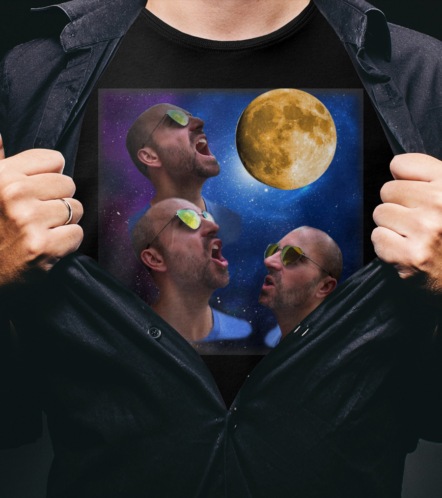 Zach Call Moon Space Night Sunglasses Trio T-Shirt