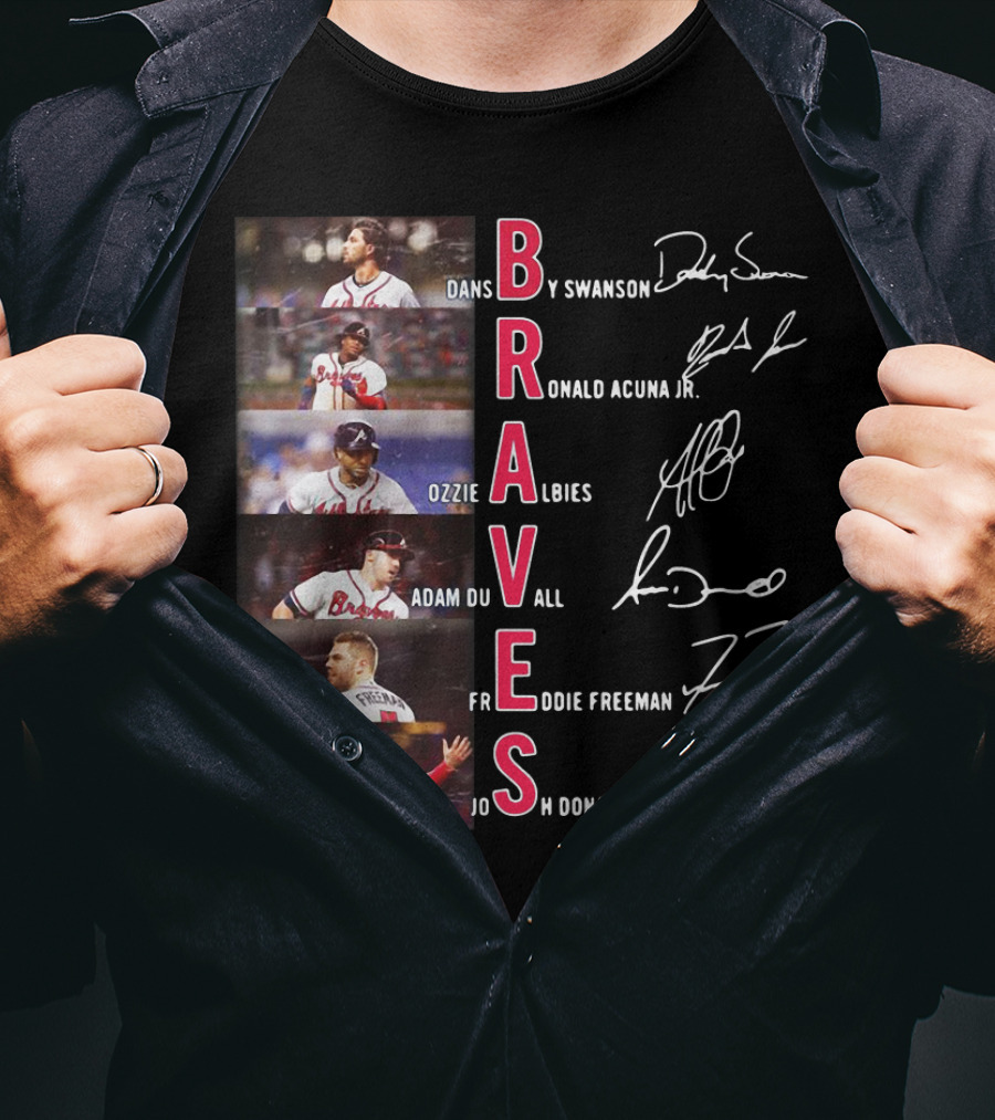 Braves Dansby Swanson Ronald Acuna Jr Ozzie Albies Adam Duvall Freddie Freeman Josh Donaldson T-Shirt