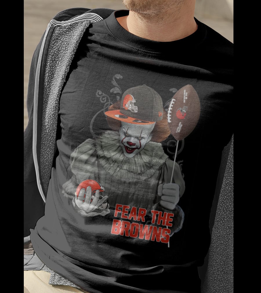 Pennywise Fear The Browns With Football And Cap T-Shirt