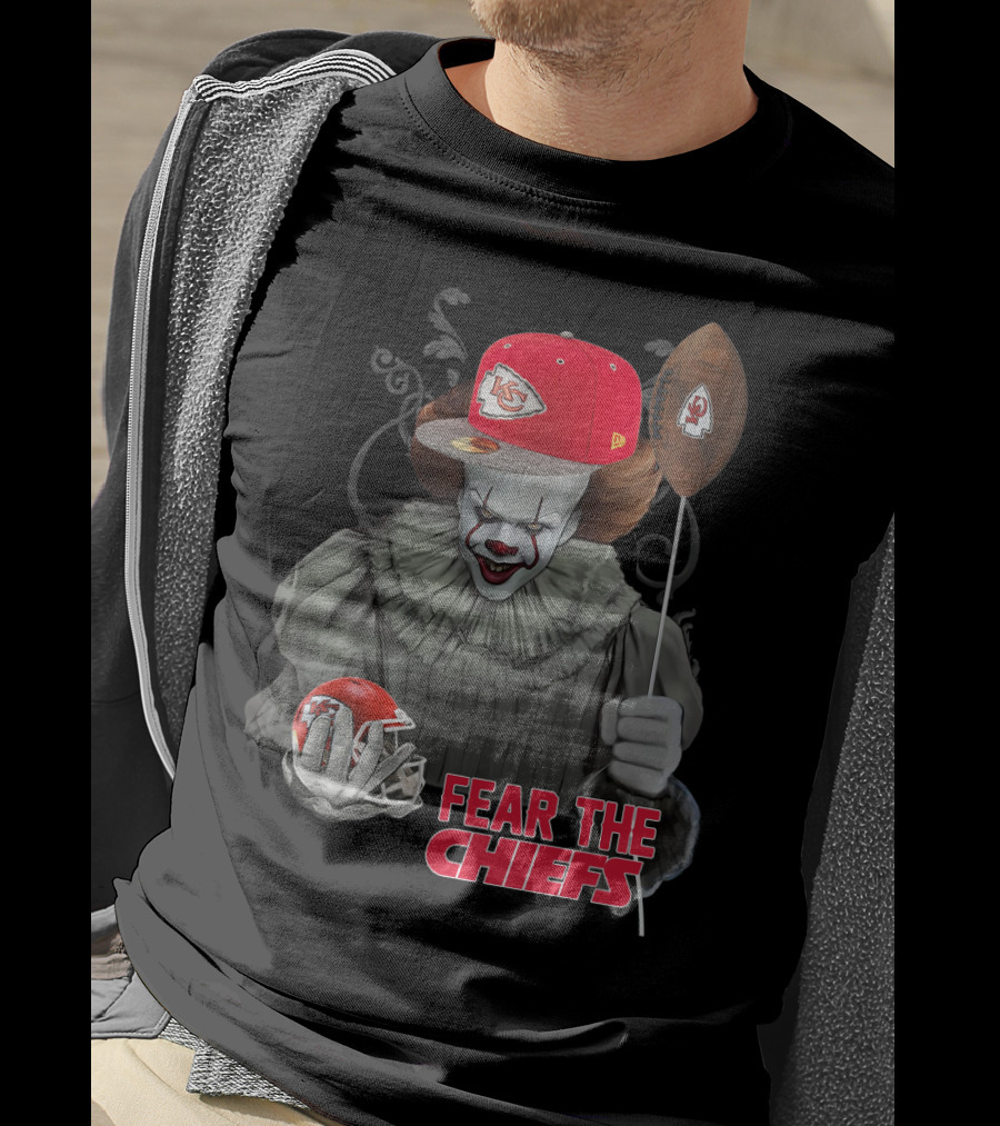 Pennywise Fear The Kansas City Chiefs Football Helmet T-Shirt