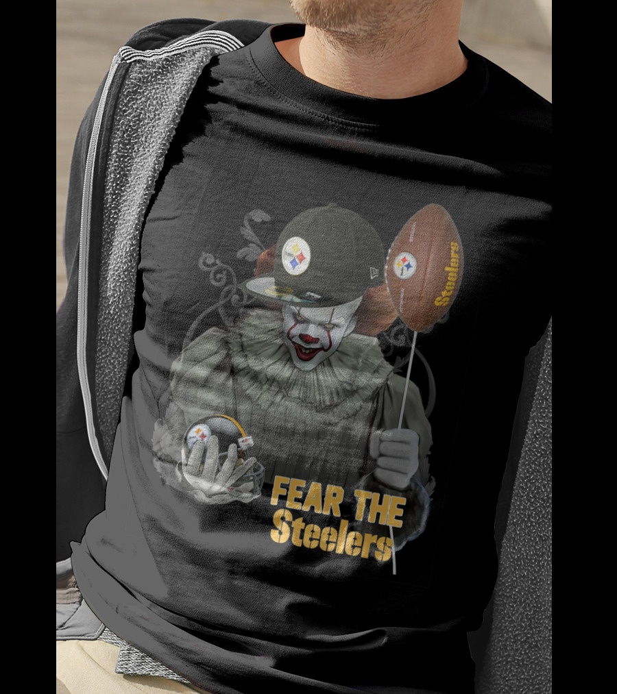 Fear The Steelers Pennywise Football Theme T-Shirt