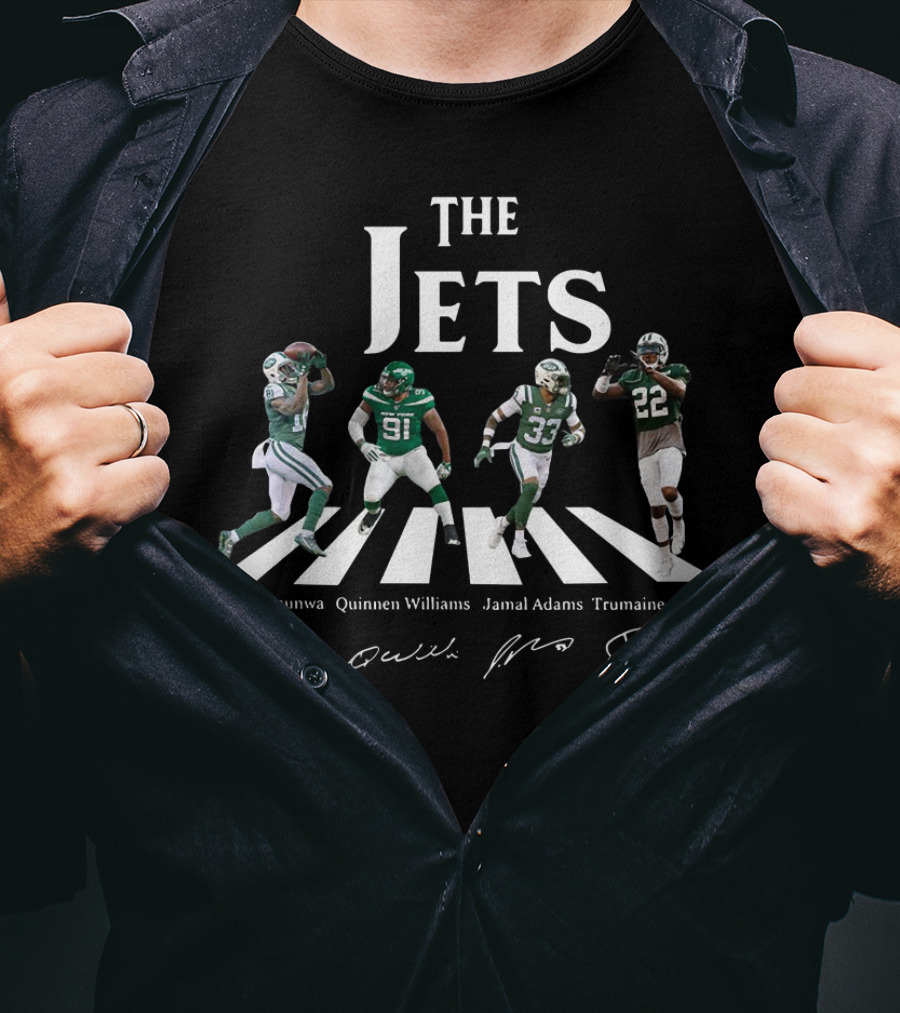 The Jets Quincy Enunwa Quinnen Williams Jamal Adams Trumaine Johnson Abbey Road T-Shirt