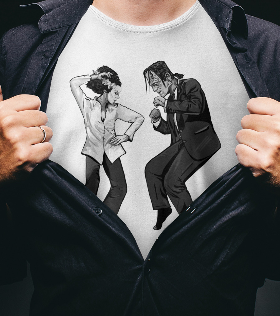 Pulp Fiction Frankenstein Dance Scene Mashup T-Shirt