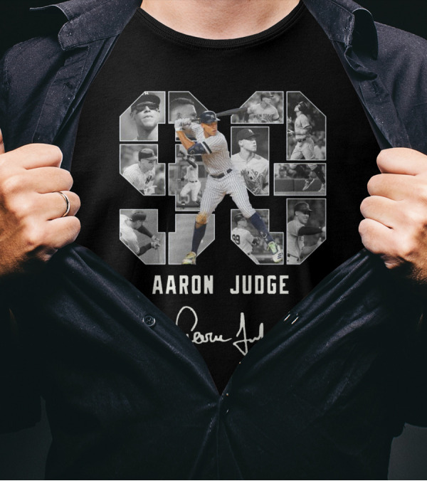 Aaron Judge New York Yankees 99 Player Montage Signature T-Shirt