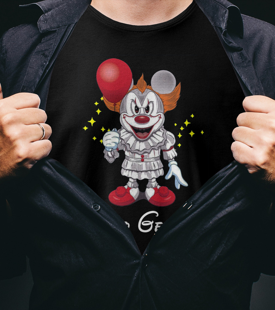 Mickey Pennywise Hello Georgie Clown Balloon Crossover T-Shirt