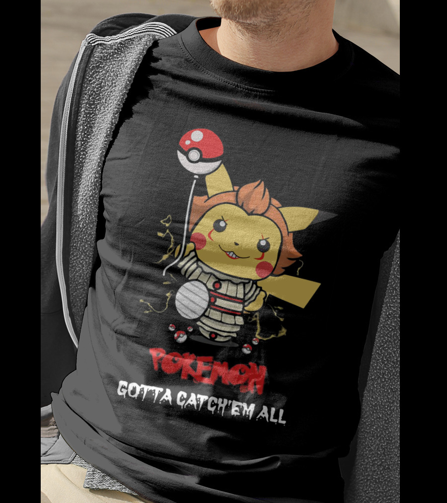 Pokemon Pikachu Pennywise Gotta Catch'em All T-Shirt