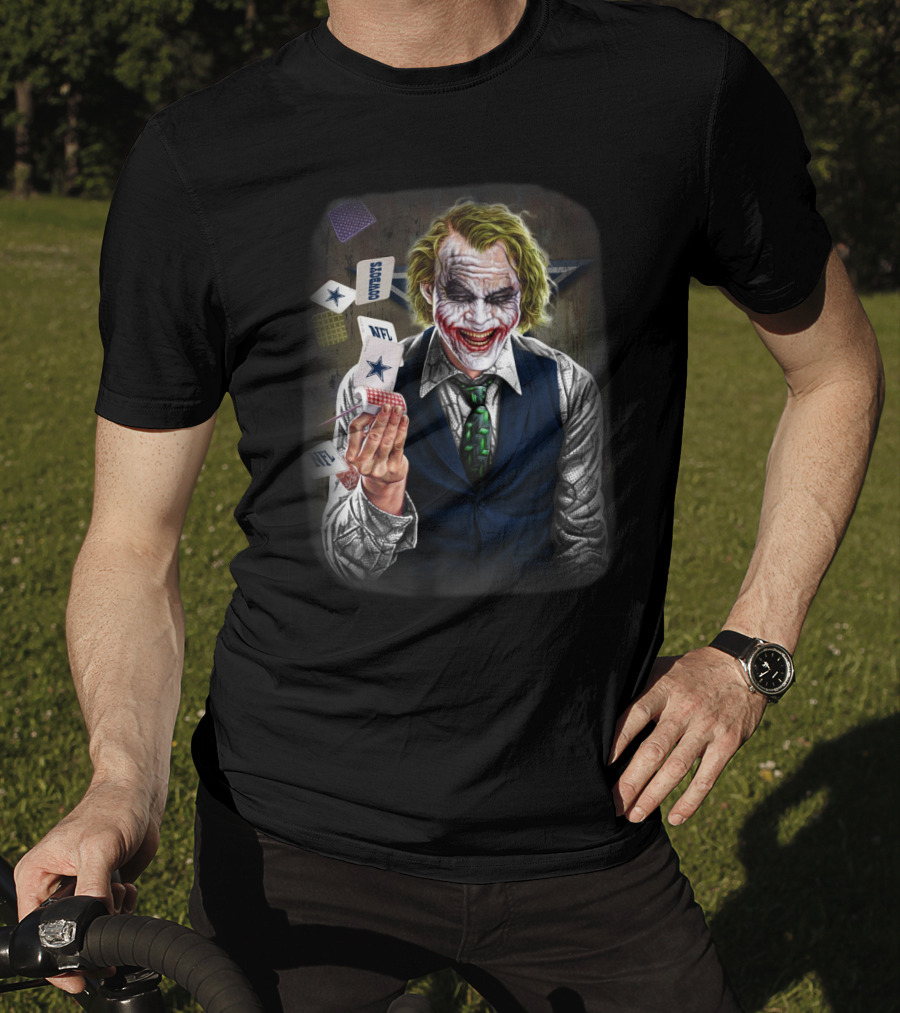 Dallas Cowboys Joker Nfl Playing Cards T-Shirt