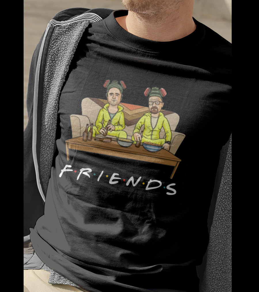 Breaking Bad Walter And Jesse In Yellow Suits FRIENDS Couch Scene T-Shirt