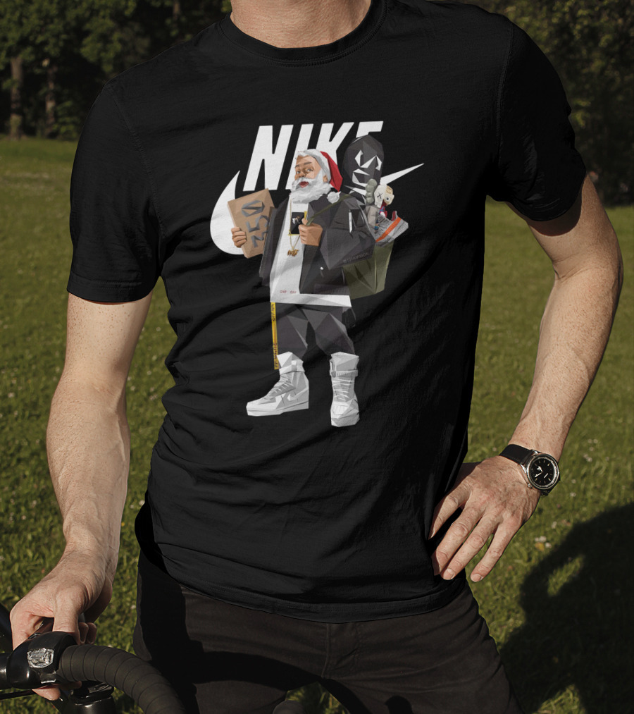 Santa Claus Nike Hiphop Sneaker Shopping Iconic Style T-Shirt