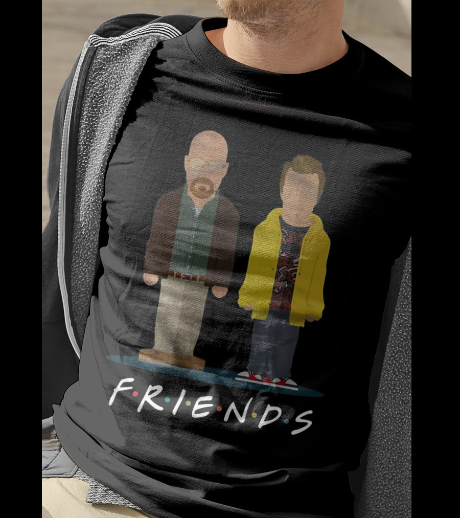 Breaking Bad Walter Jesse Cartoon Friends T-Shirt