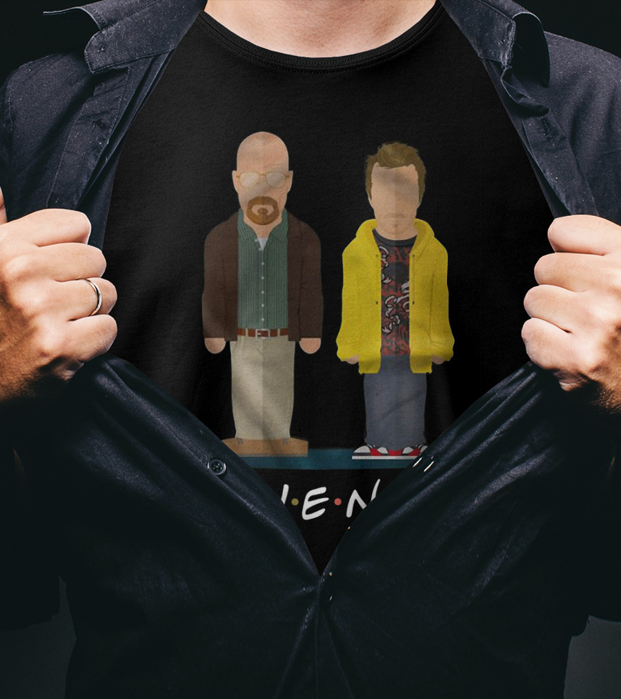 Breaking Bad Walter Jesse Cartoon Friends T-Shirt