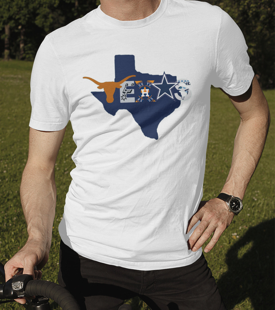 Texas Longhorns Houston Astros Dallas Cowboys Spurs Icons T-Shirt