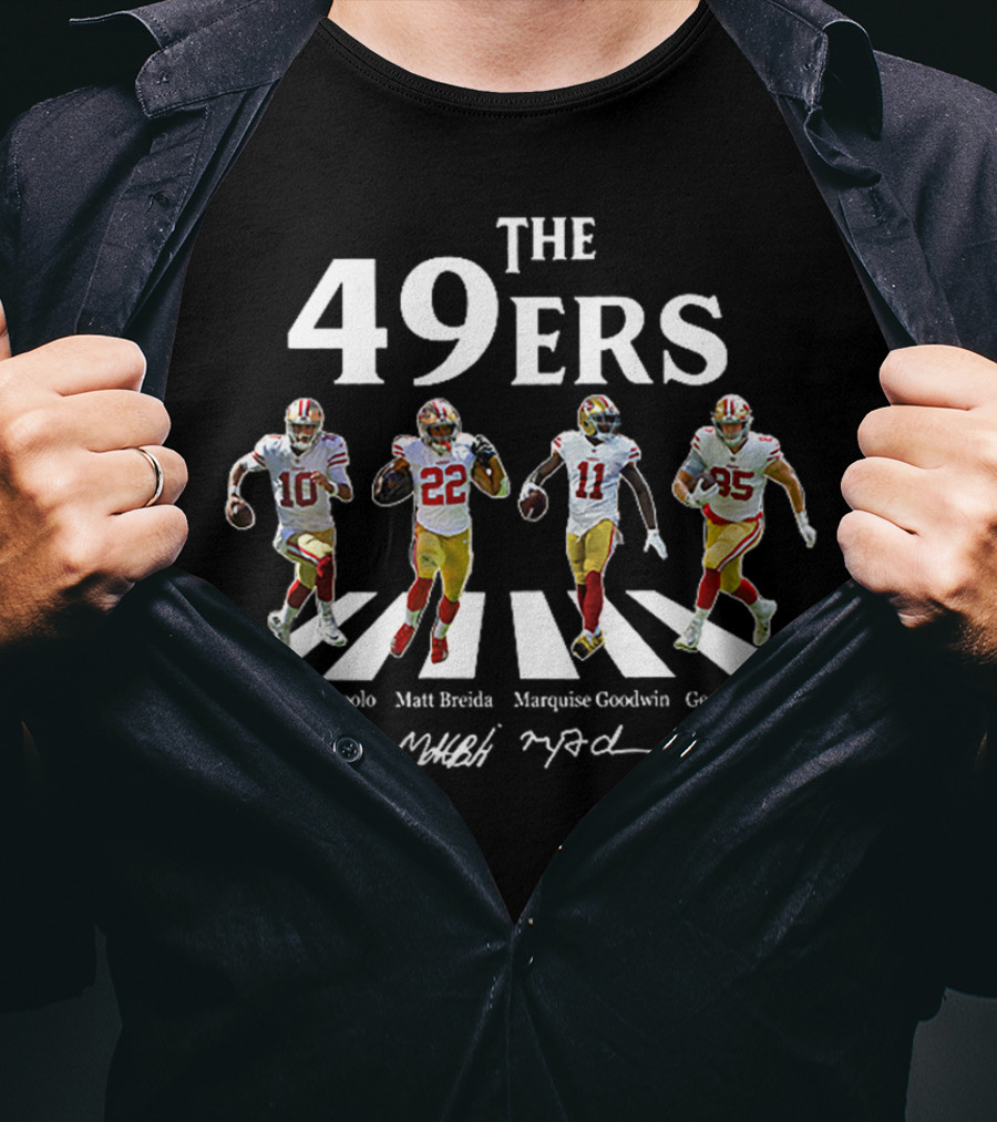 The 49ers Jimmy Garoppolo Matt Breida Marquise Goodwin George Kittle Abbey Road T-Shirt
