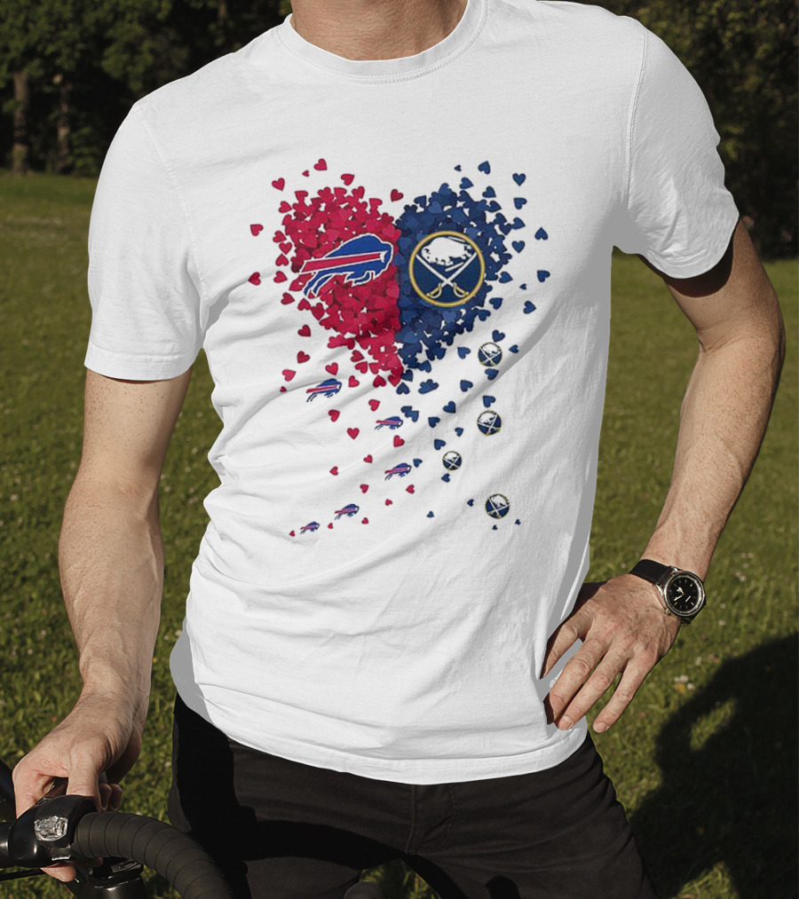 Buffalo Bills And Sabres Heart T-Shirt