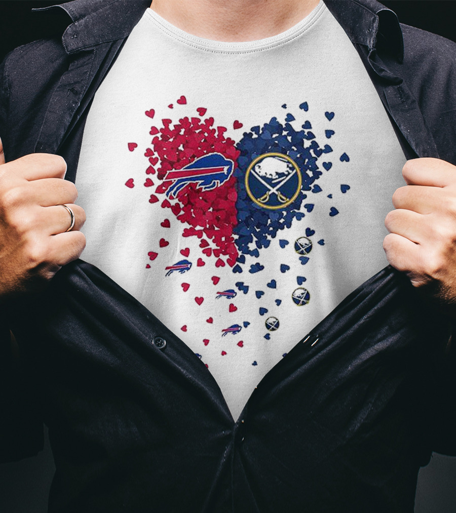 Buffalo Bills And Sabres Heart T-Shirt