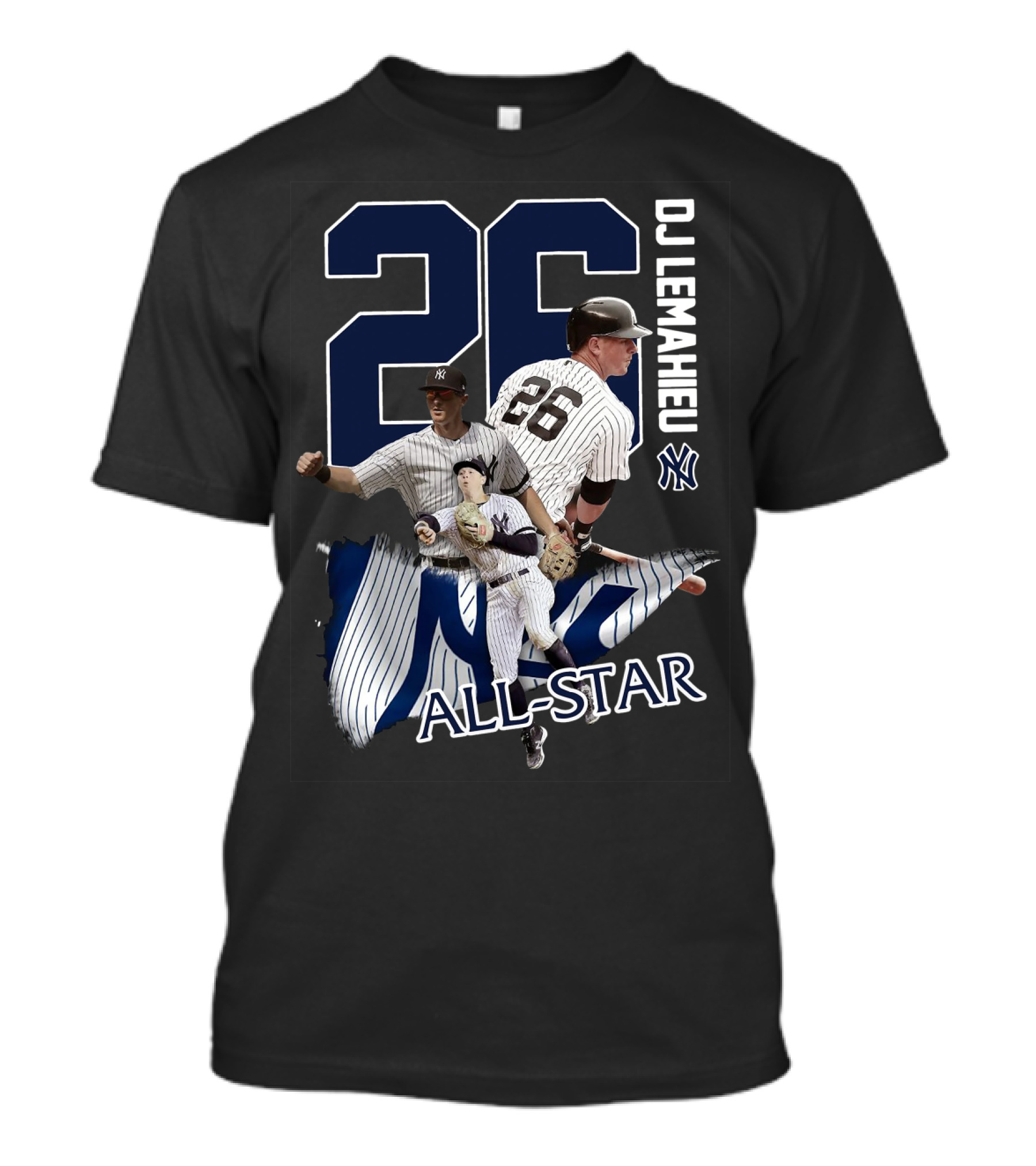 New York Yankees Dj Lemahieu 26 All-Star Yankees Team Player T-Shirt