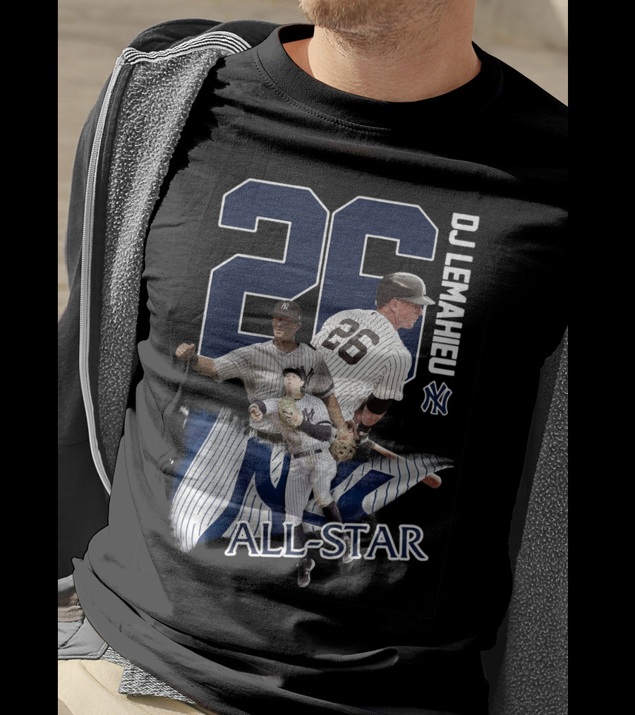 New York Yankees Dj Lemahieu 26 All-Star Yankees Team Player T-Shirt