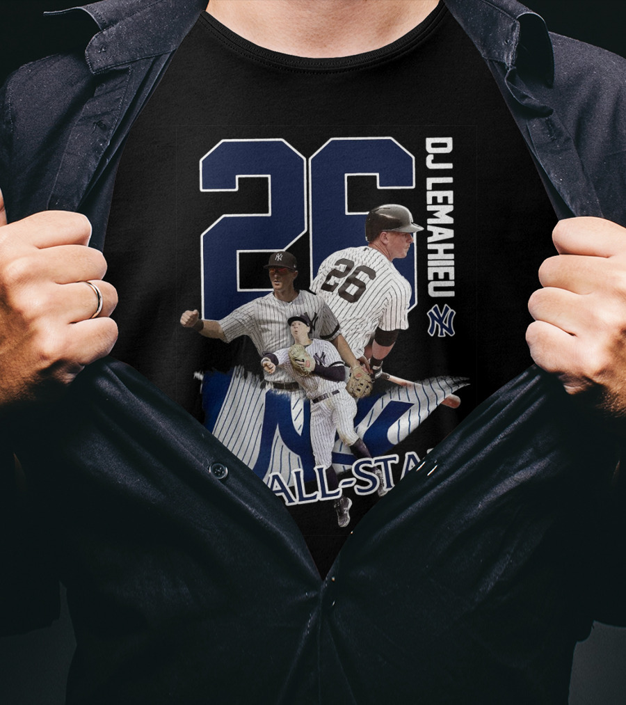 New York Yankees Dj Lemahieu 26 All-Star Yankees Team Player T-Shirt