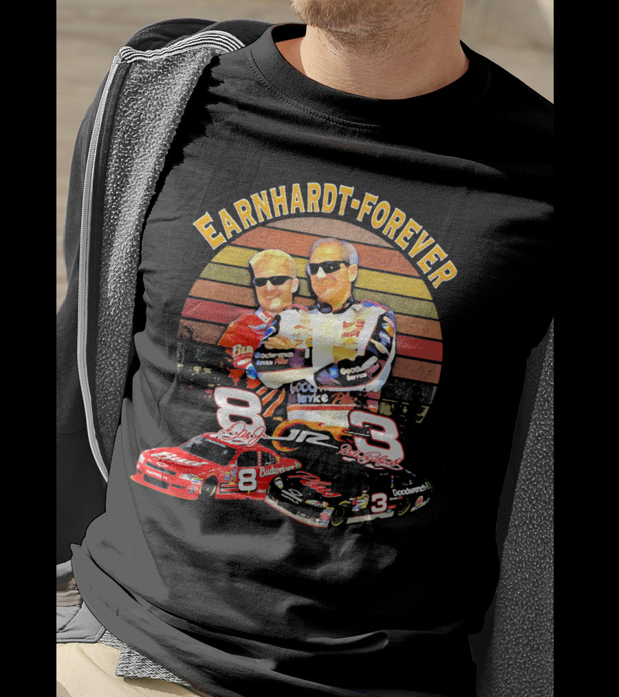 Earnhardt Forever No. 8 And 3 NASCAR Racing Legends T-Shirt