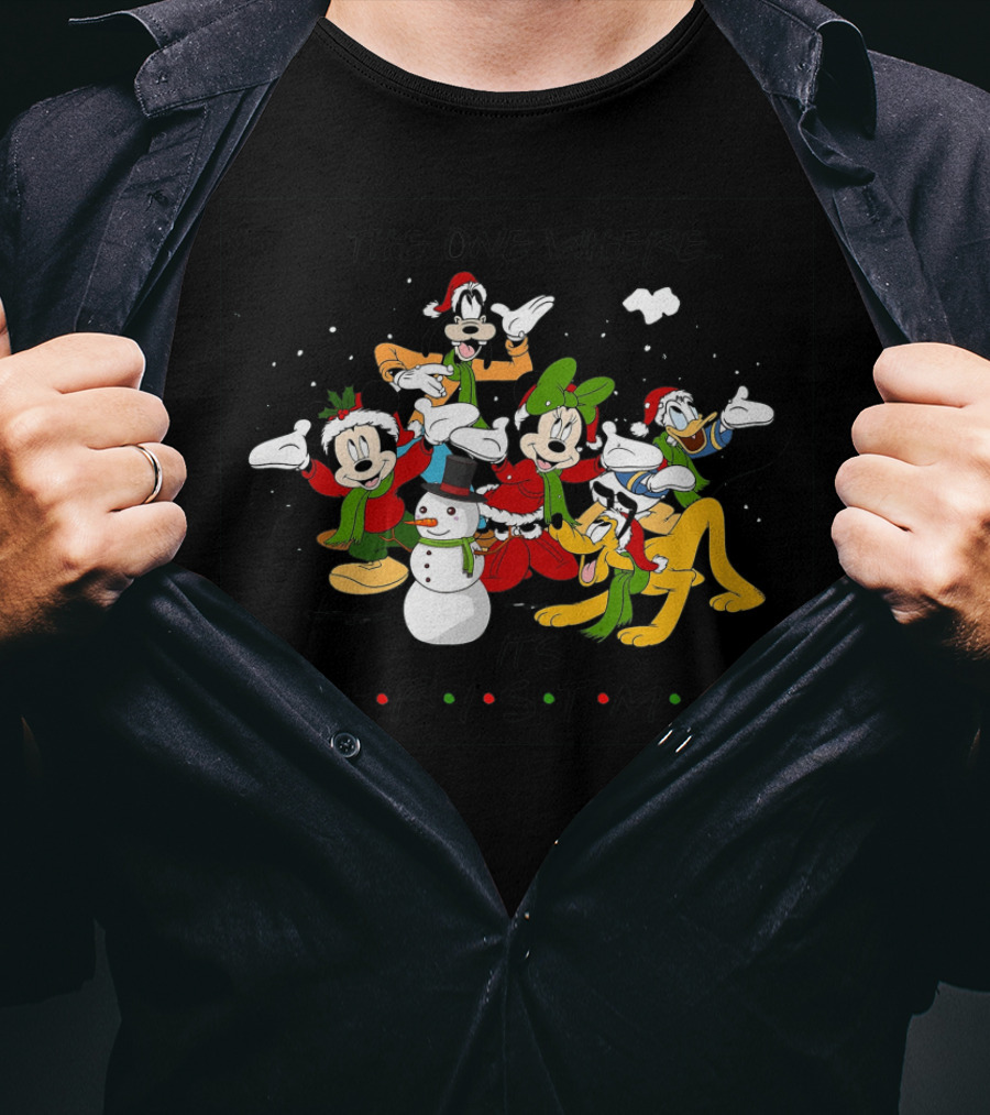 The One Where It's Christmas Disney Cartoon Characters T-Shirt